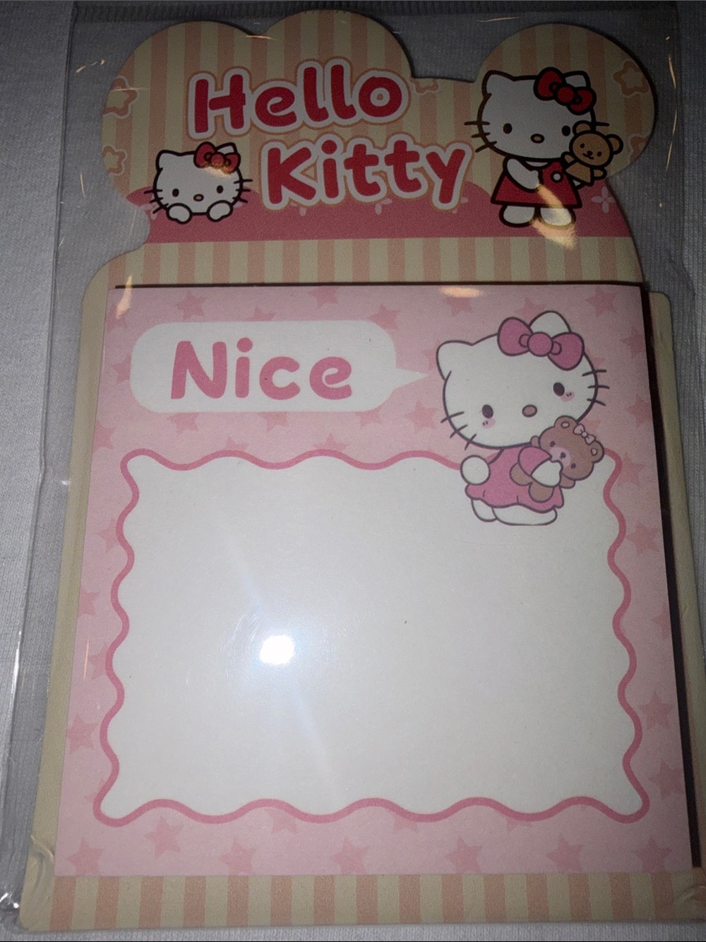 Sanrio Hello Kitty Pink & Cream 'Nice' Memo Pad